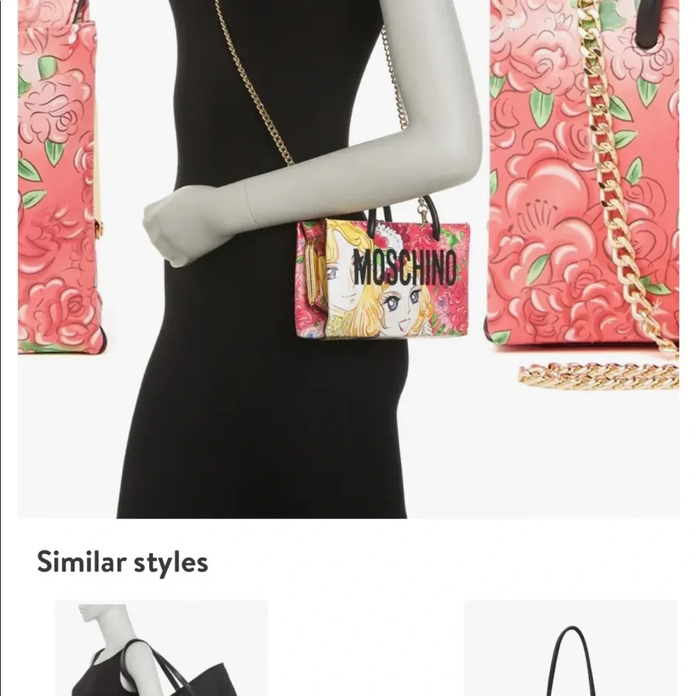 MOSCHINO Kiss-lock Tote In Fantasy Print - Picture 8 of 9